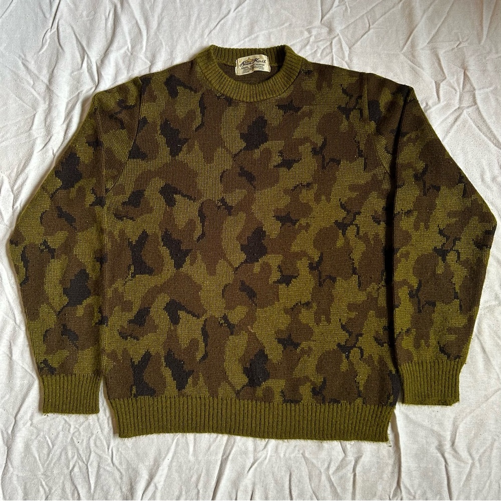 Vintage Knit Camo Crewneck